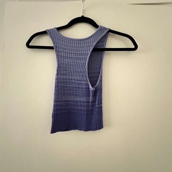 Bebe Blue Knitted Crop Top - Picture 2 of 3